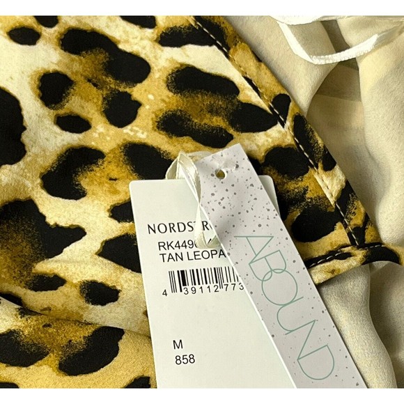 NWT Abound Cami Tank Top Medium Leopard Print Camisole Lined Adjustable Straps - Picture 3 of 4